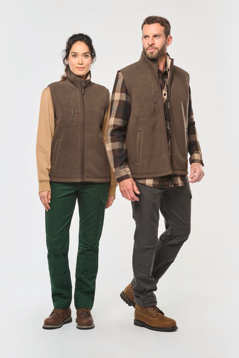 kariban Bodywarmer polaire avec intérieur sherpa unisexe