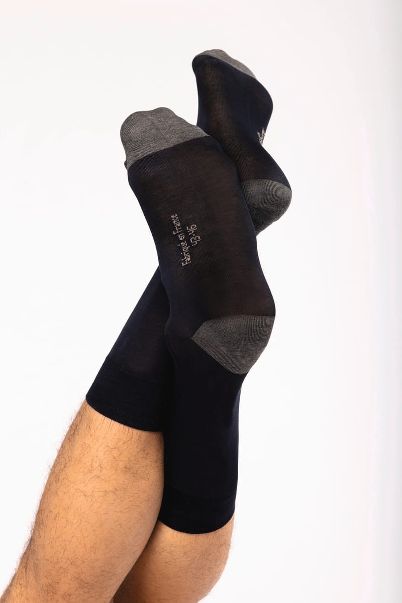 Kariban Chaussettes De Ville Mi-hautes Coton Mercerisé Origine France Garantie