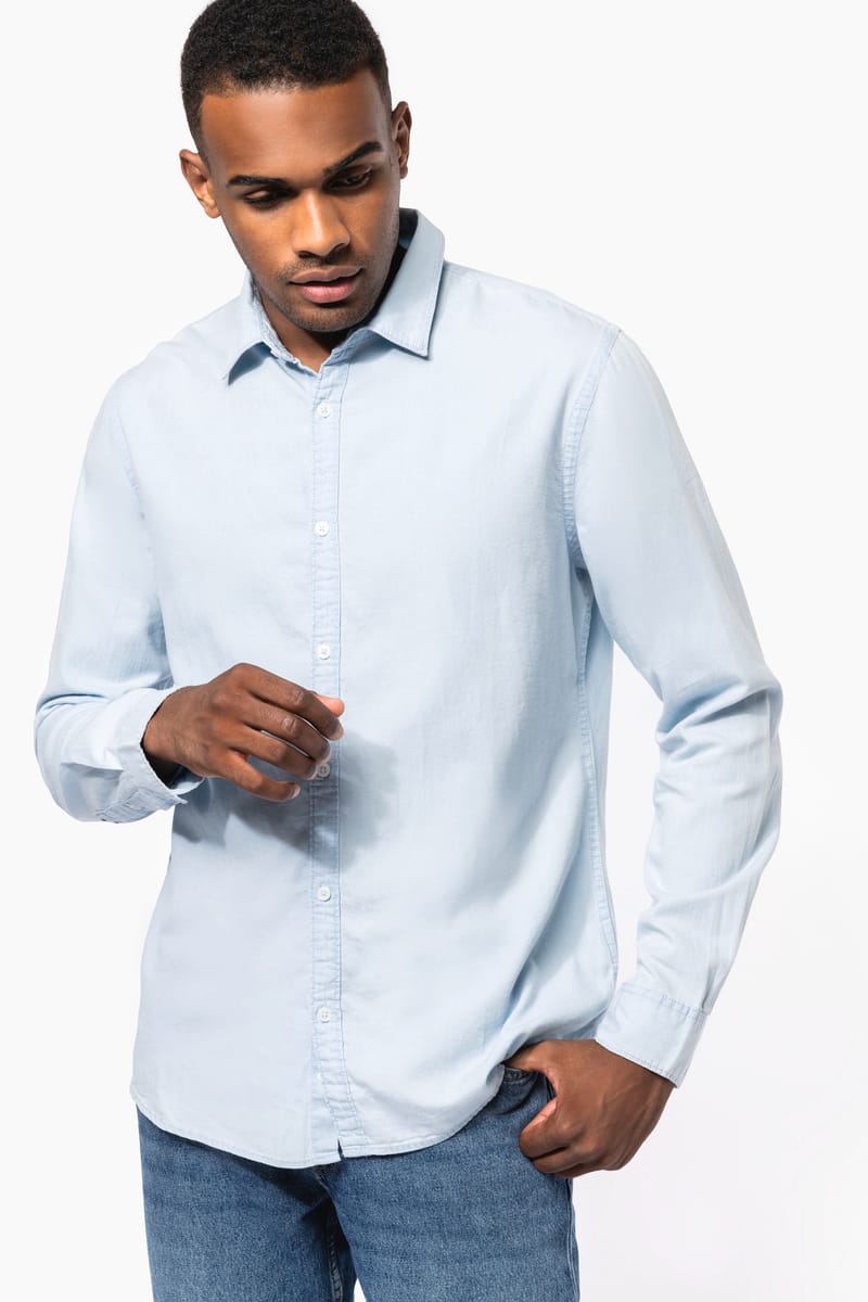Kariban Chemise écoresponsable Délavée Coton Twill Homme