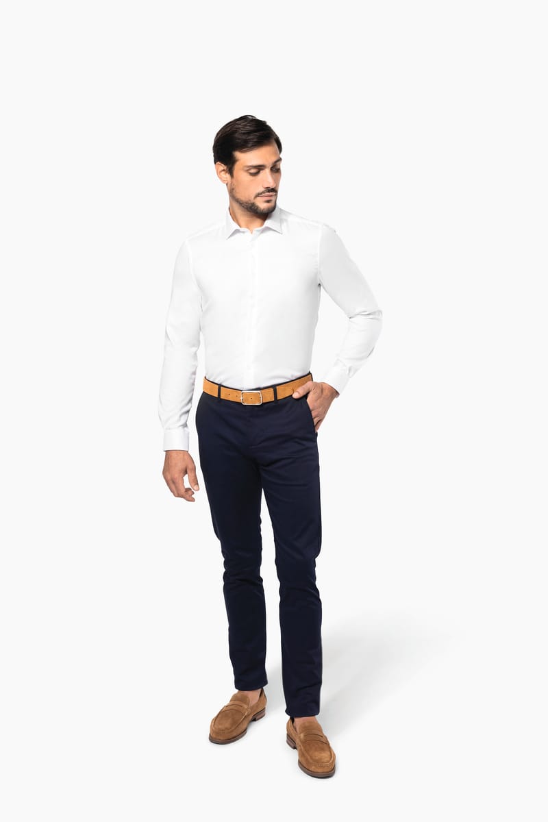 Kariban Chemise Oxford Pinpoint Manches Longues Homme