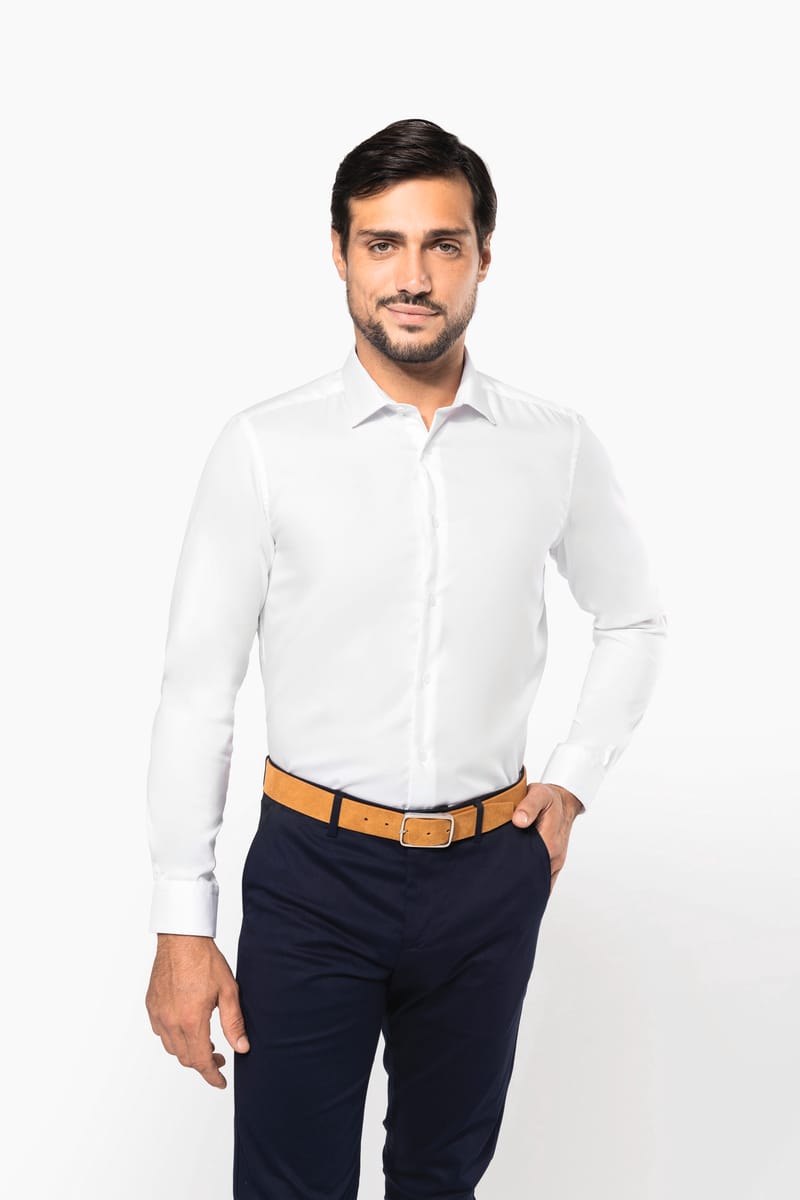 kariban Chemise Oxford pinpoint manches longues homme