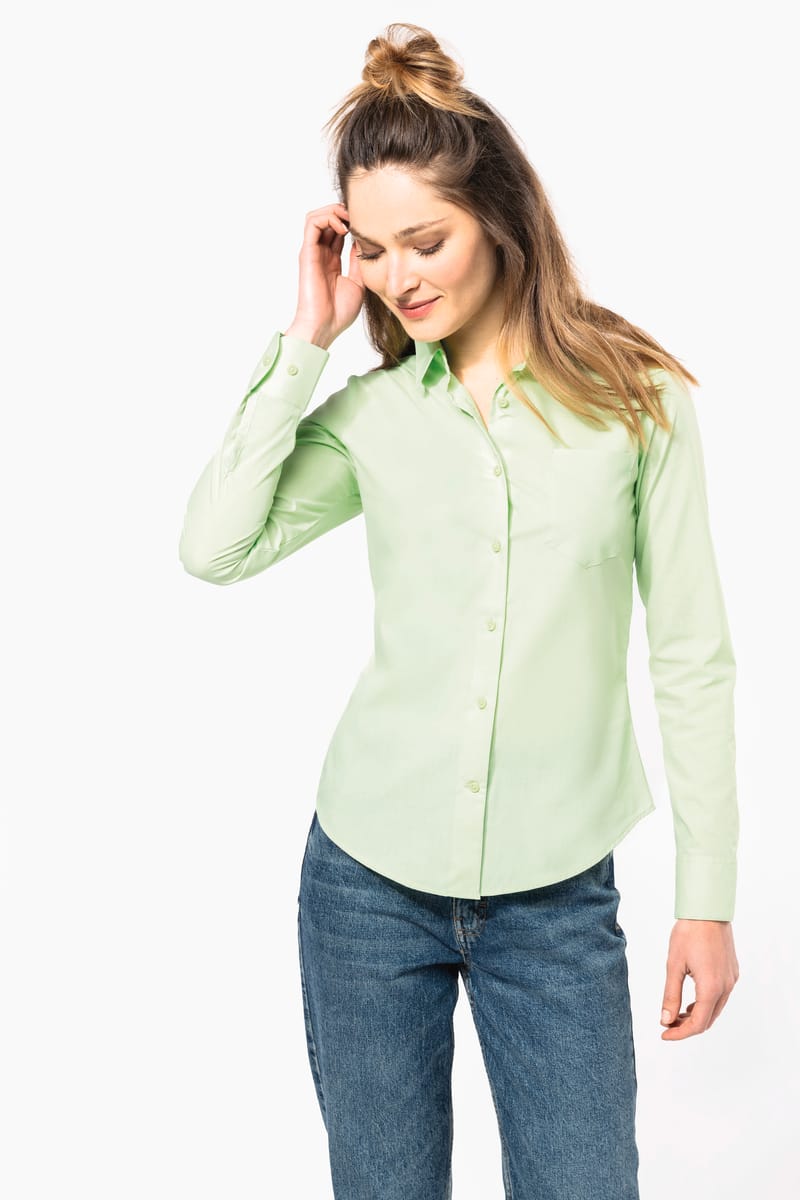 Kariban Chemise Popeline Polycoton Entretien Facile Femme