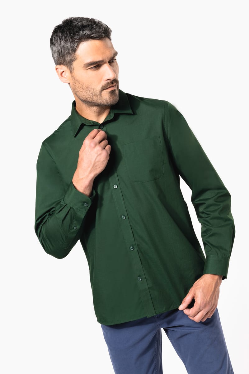 Kariban Chemise Popeline Polycoton Entretien Facile Homme