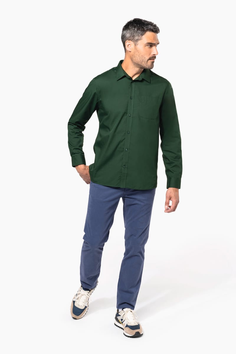 Kariban Chemise Popeline Polycoton Entretien Facile Homme