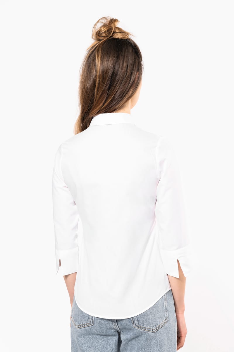 Kariban Chemise Popeline Polycoton Manches 3/4 Entretien Facile Femme