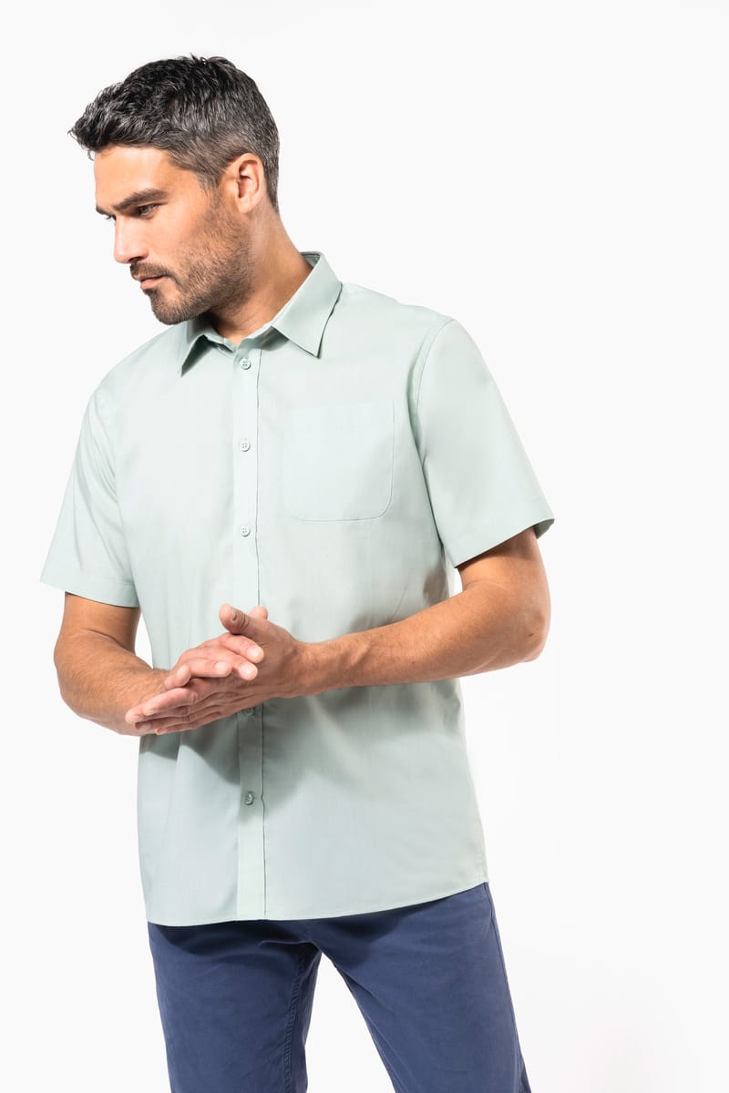 Kariban Chemise Popeline Polycoton Manches Courtes Entretien Facile Homme