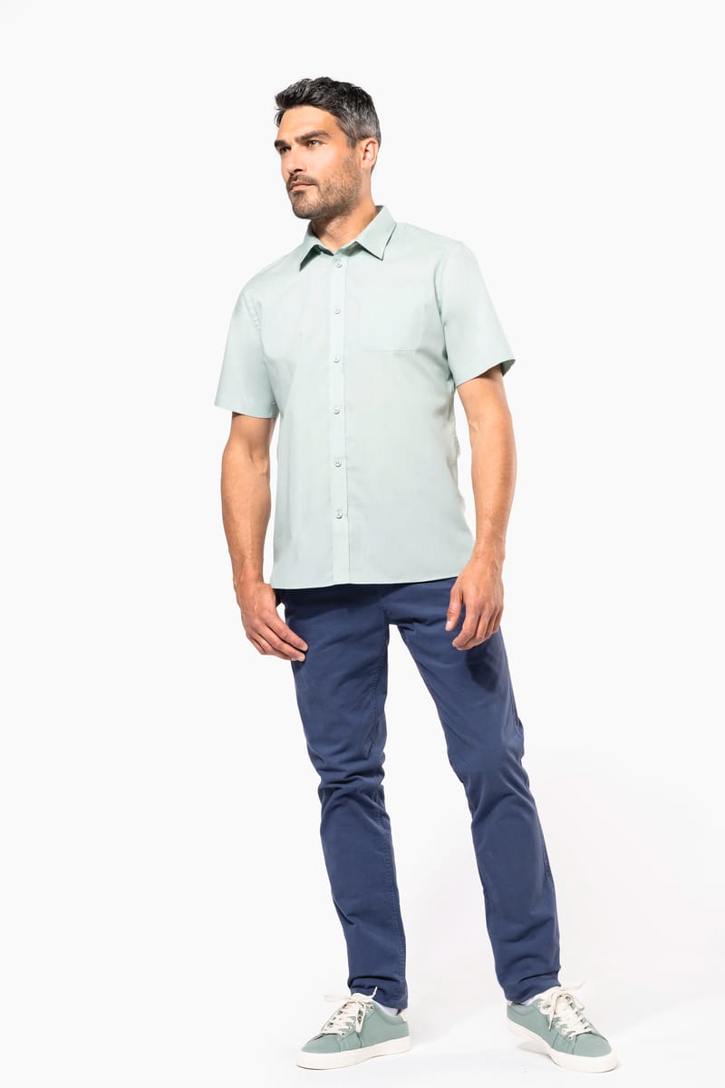 Kariban Chemise Popeline Polycoton Manches Courtes Entretien Facile Homme