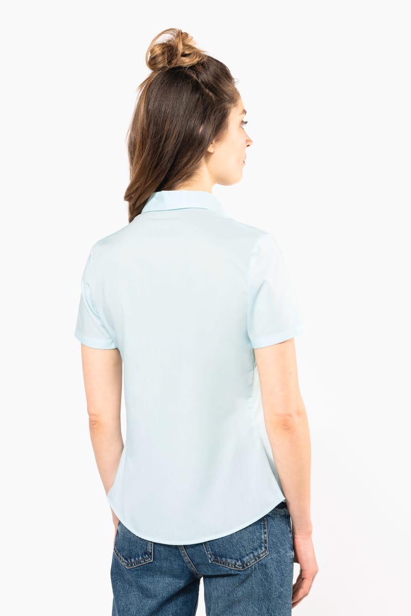 Kariban Chemise Popeline Polycoton Manches Courtes Entretien Facile Femme