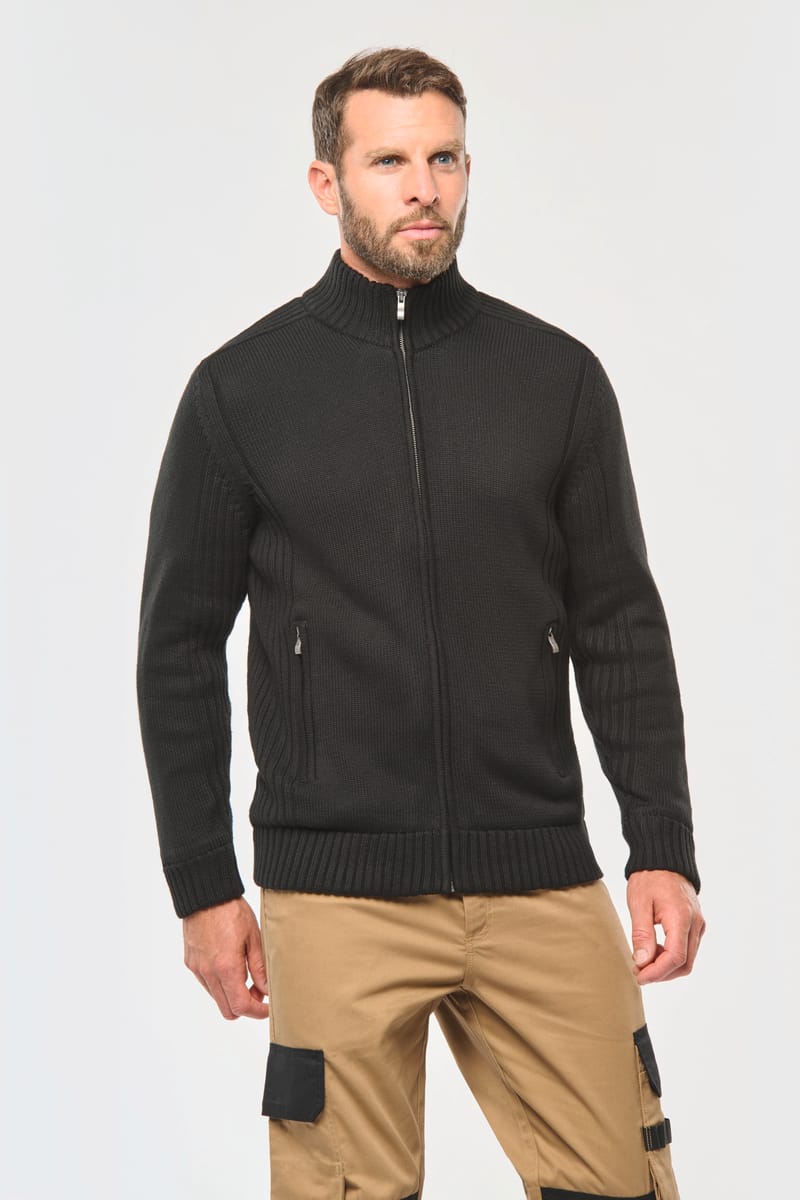 kariban Cardigan doublé polaire homme