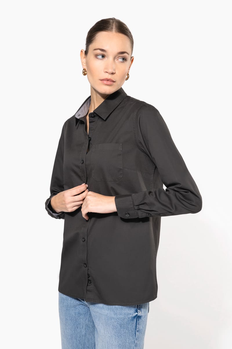 Kariban Chemise Coton Nevada Manches Longues Femme