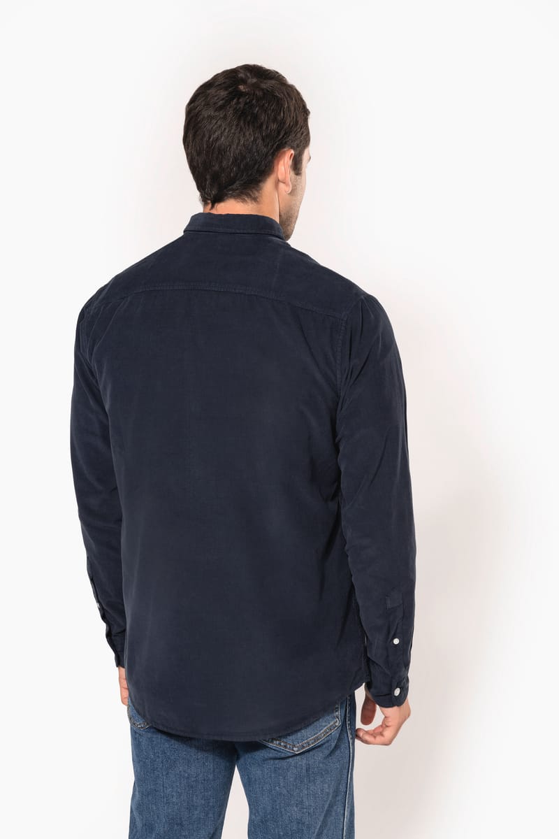 Kariban Chemise Manches Longues En Velours Homme
