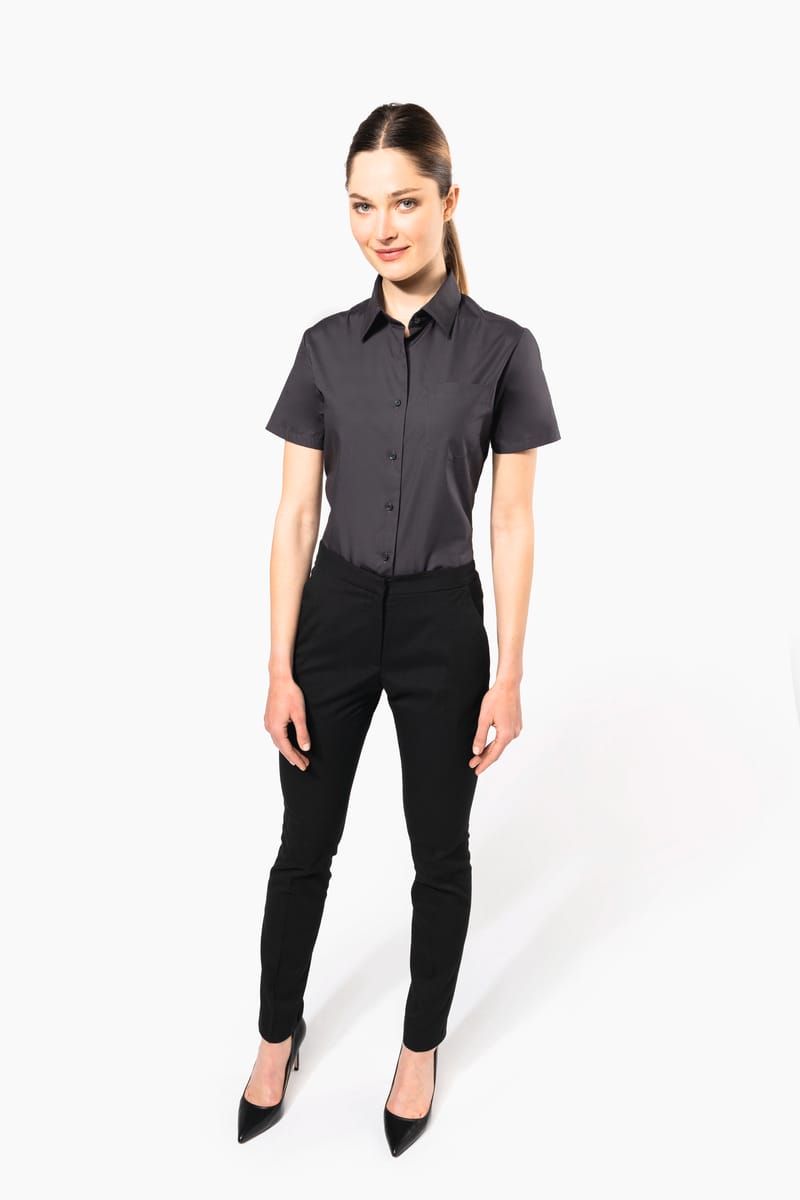 Kariban Chemise Popeline Manches Courtes Femme