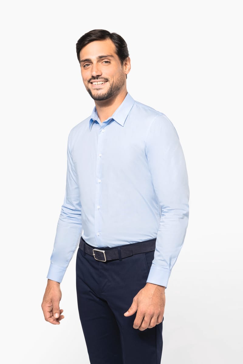 Kariban Chemise Popeline Manches Longues Homme