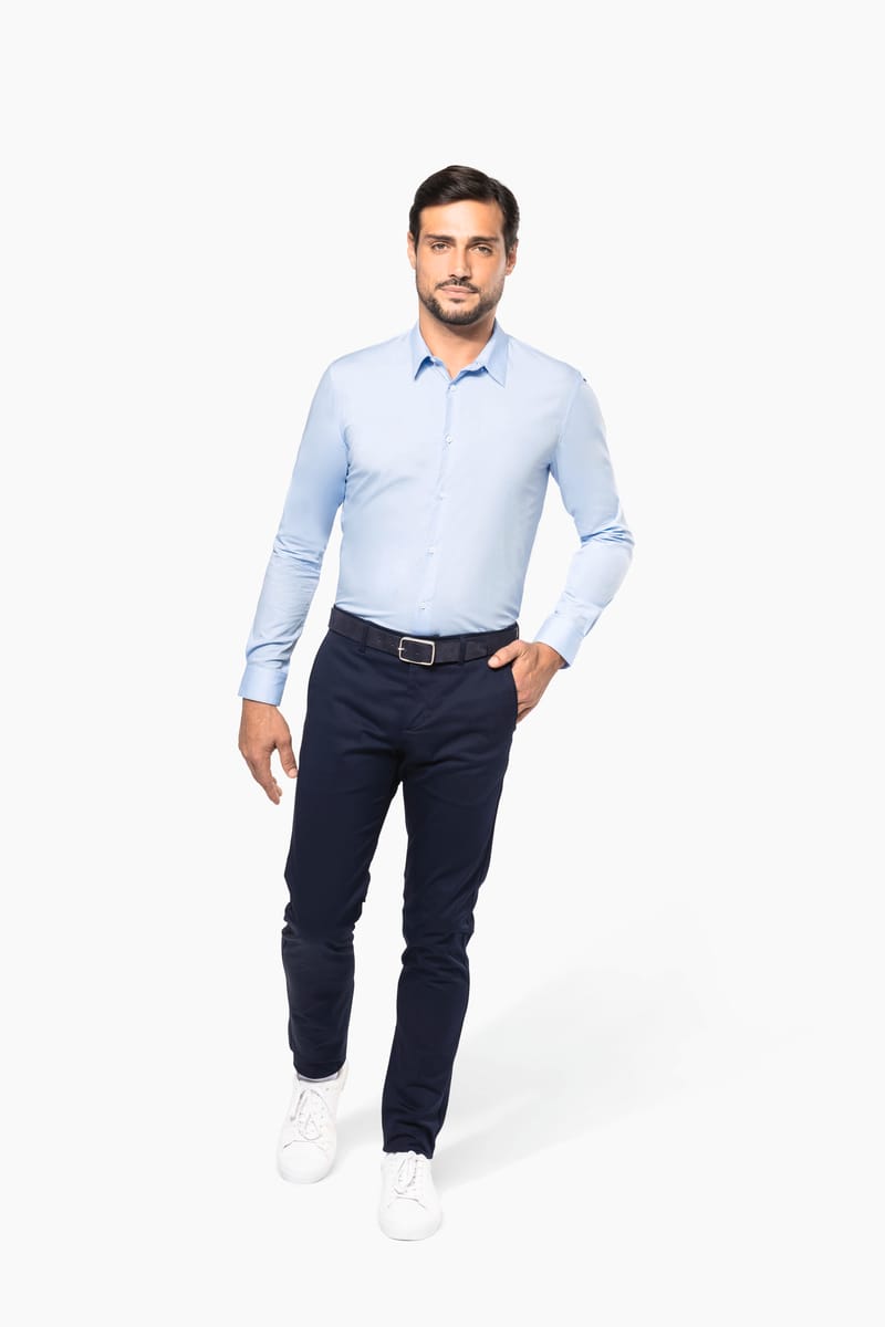 Kariban Chemise Popeline Manches Longues Homme