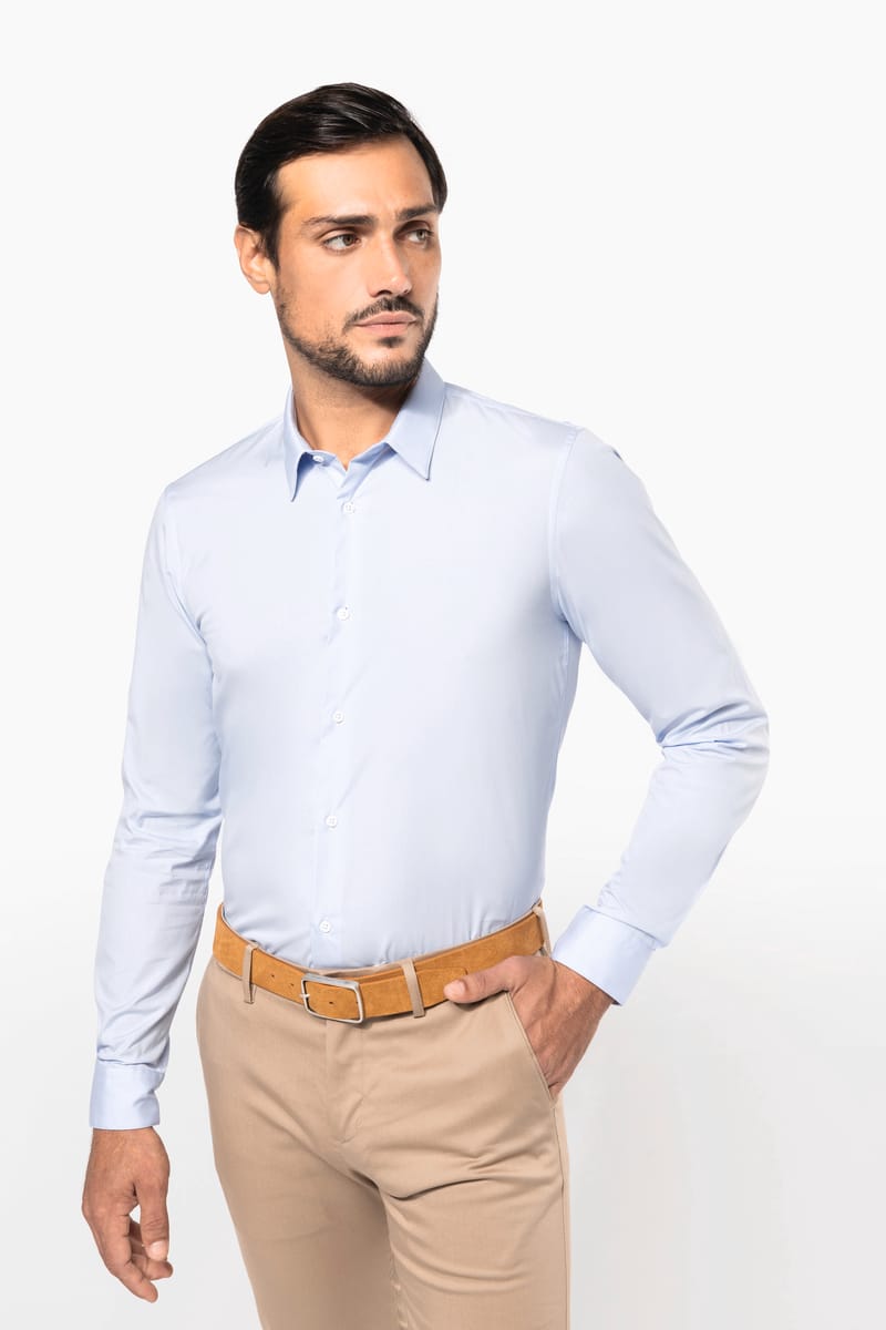 Kariban Chemise Popeline Manches Longues Homme