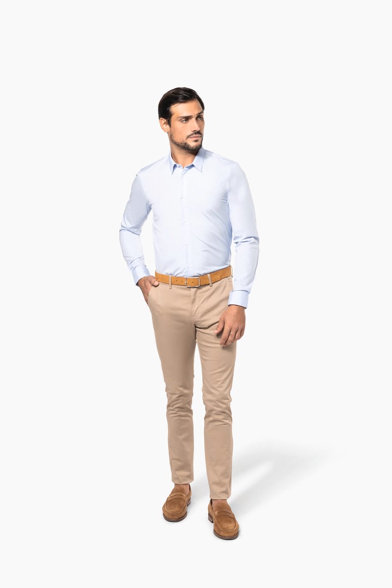 Kariban Chemise Popeline Manches Longues Homme