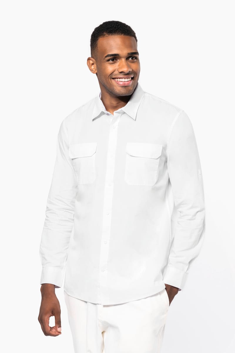 Kariban Chemise Safari Manches Longues Homme