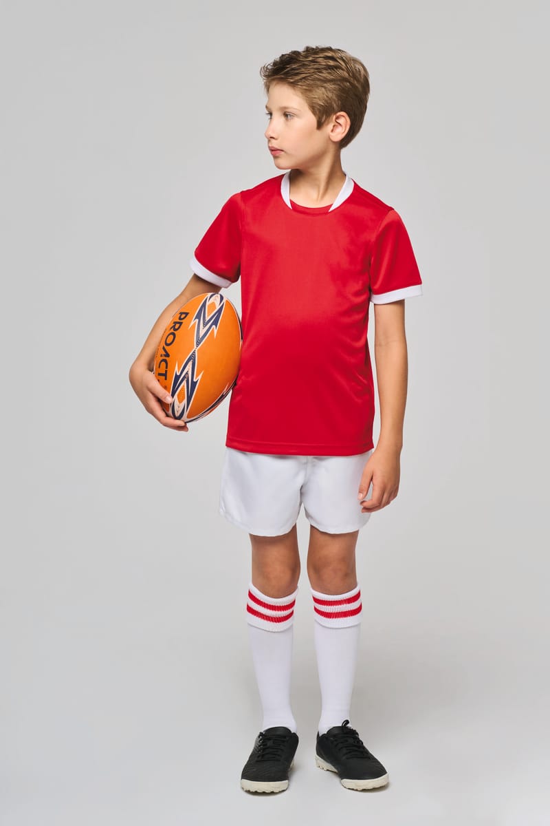 Kariban Maillot De Rugby Manches Courtes Enfant
