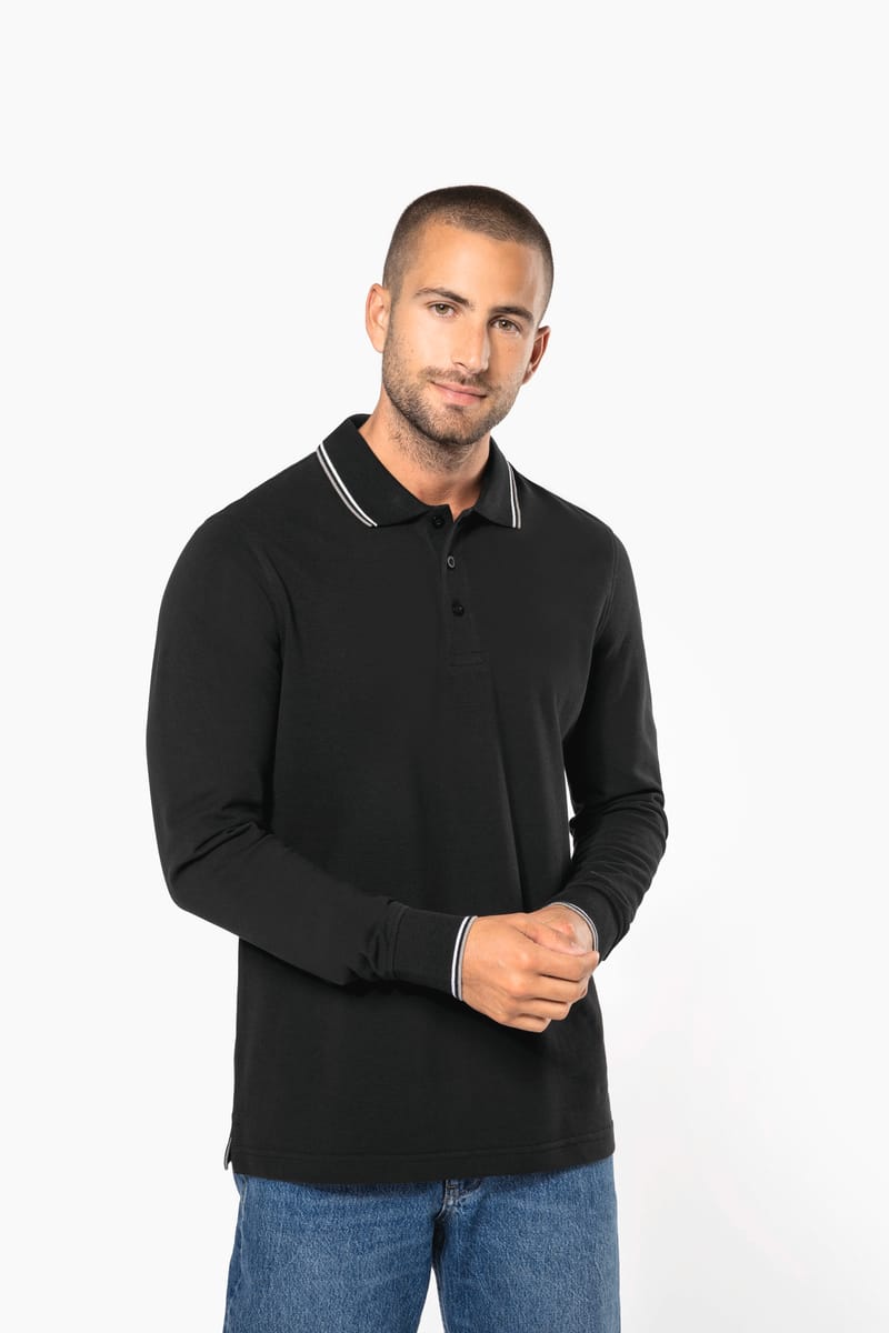 Kariban Polo Maille Piquée Manches Longues Homme