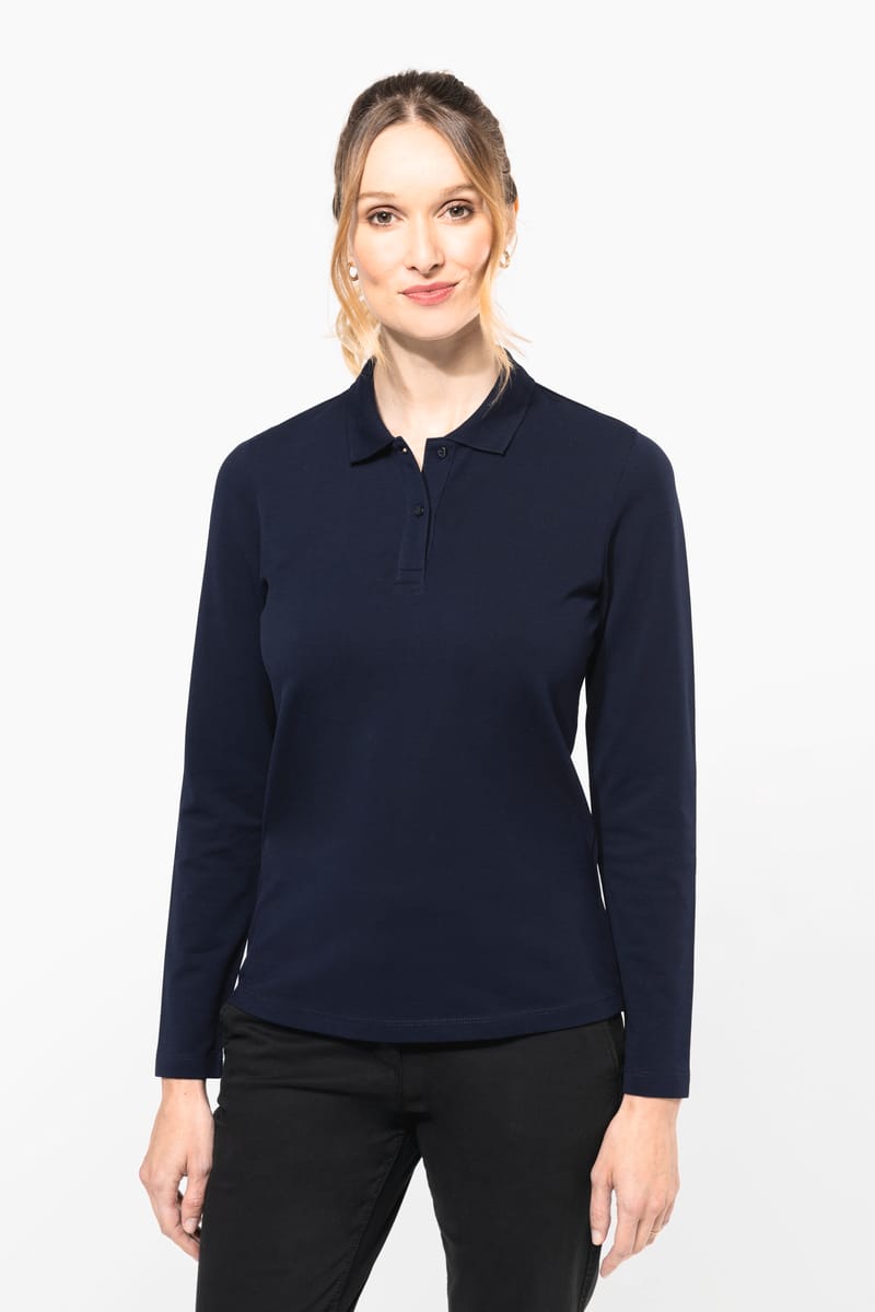 kariban Polo Supima® manches longues femme