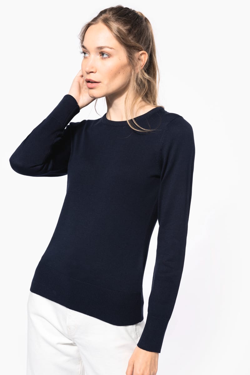 kariban Pull col rond femme