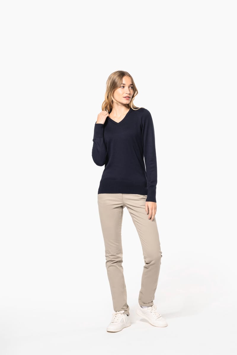 Kariban Pull Col V Femme
