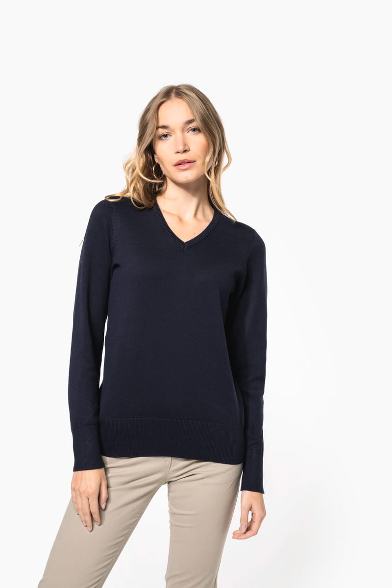 kariban Pull col V femme
