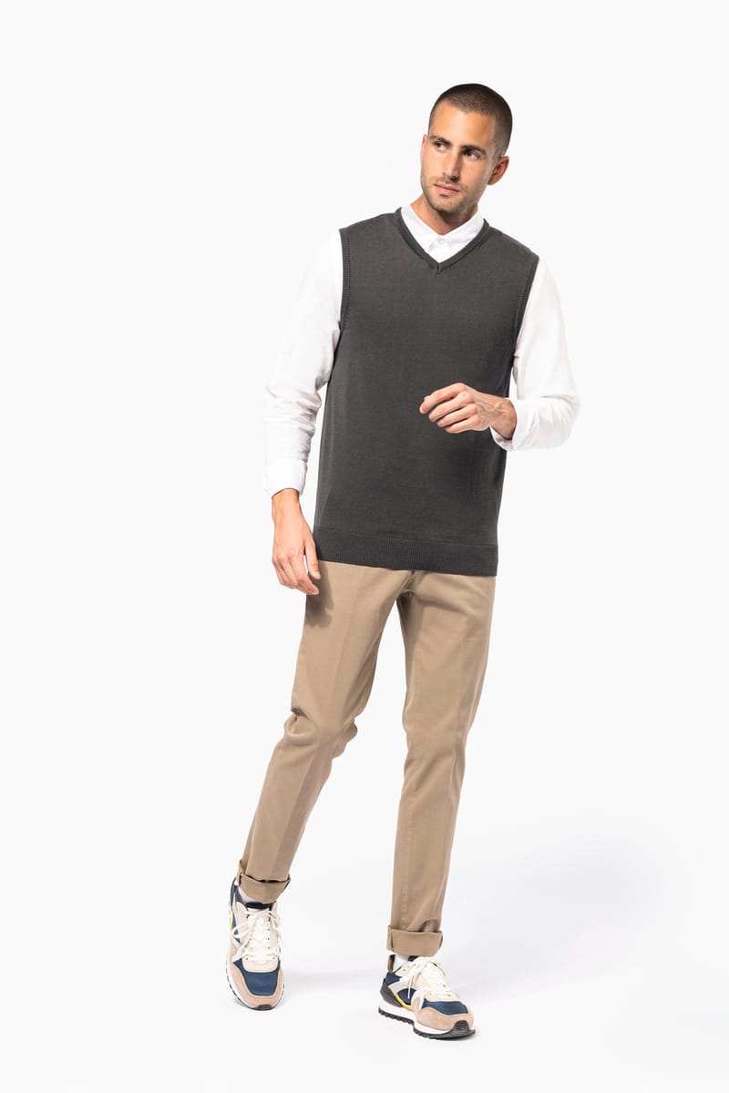 kariban Pull col V sans manches