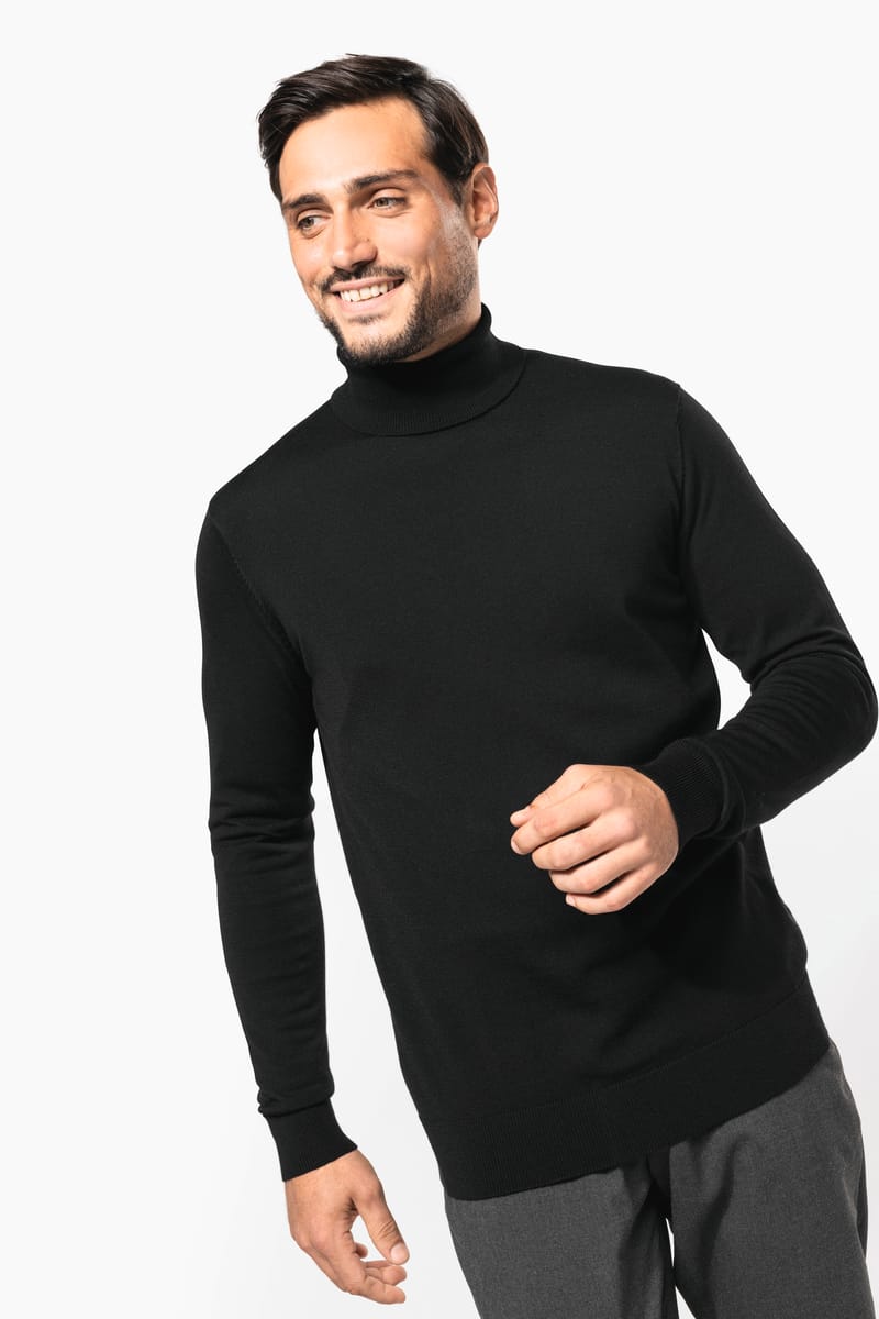 Kariban Pull Mérinos Col Roulé Homme
