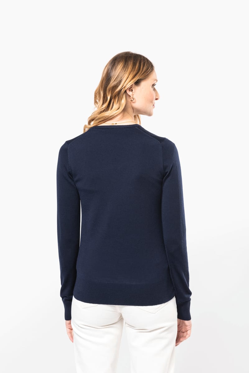 Kariban Pull Mérinos Col V Femme