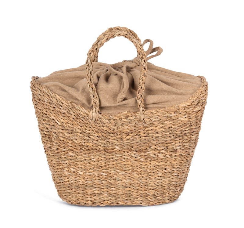 kariban Sac panier demi-lune en jonc de mer