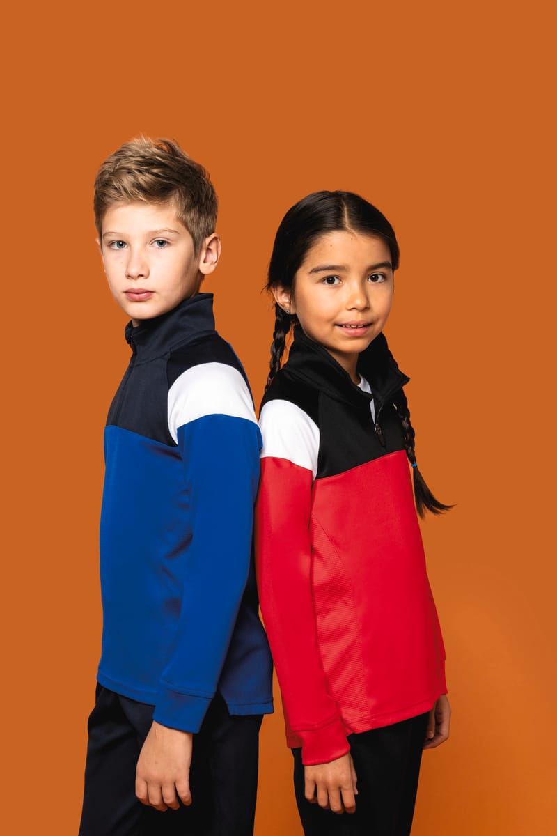 kariban Sweat d'entrainement 1/4 zip enfant