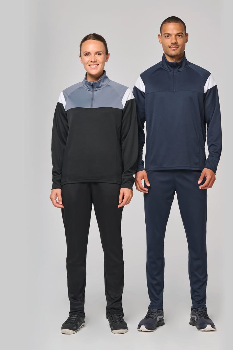 kariban Sweat d'entrainement 1/4 zip unisexe