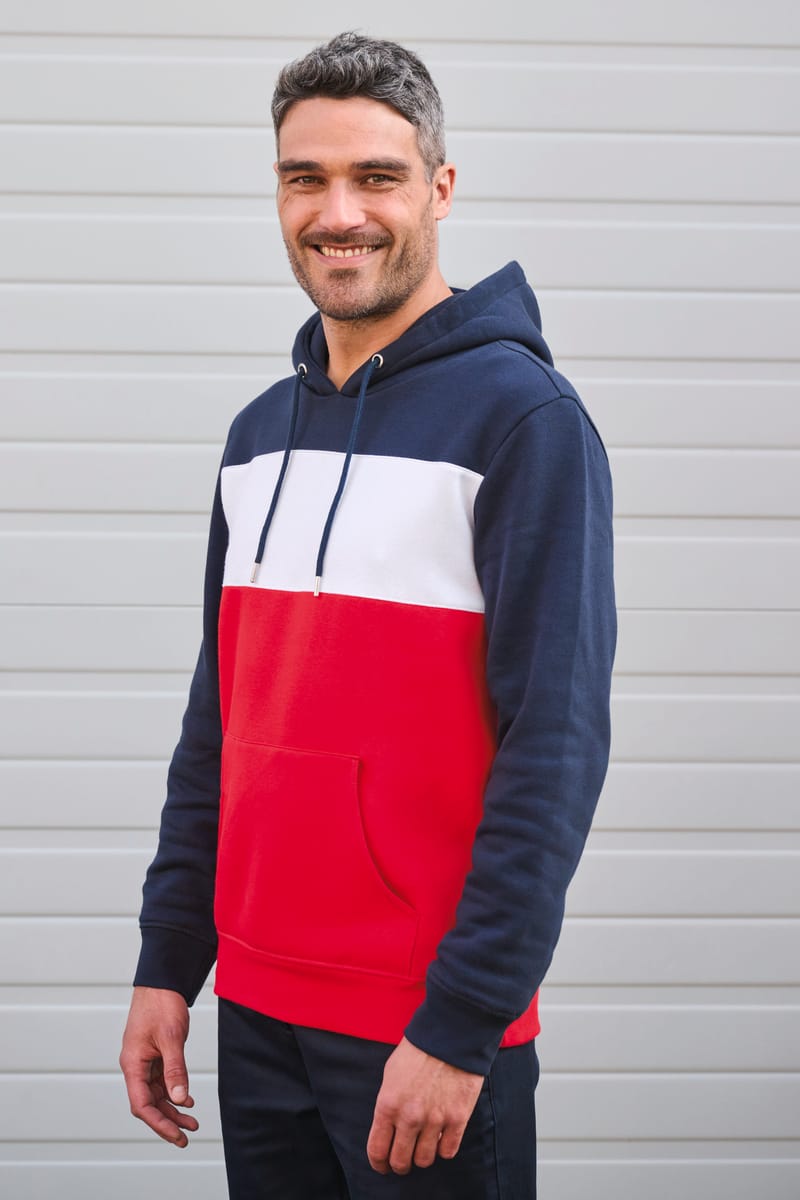 Kariban Sweat-shirt Tricolore à Capuche Unisexe