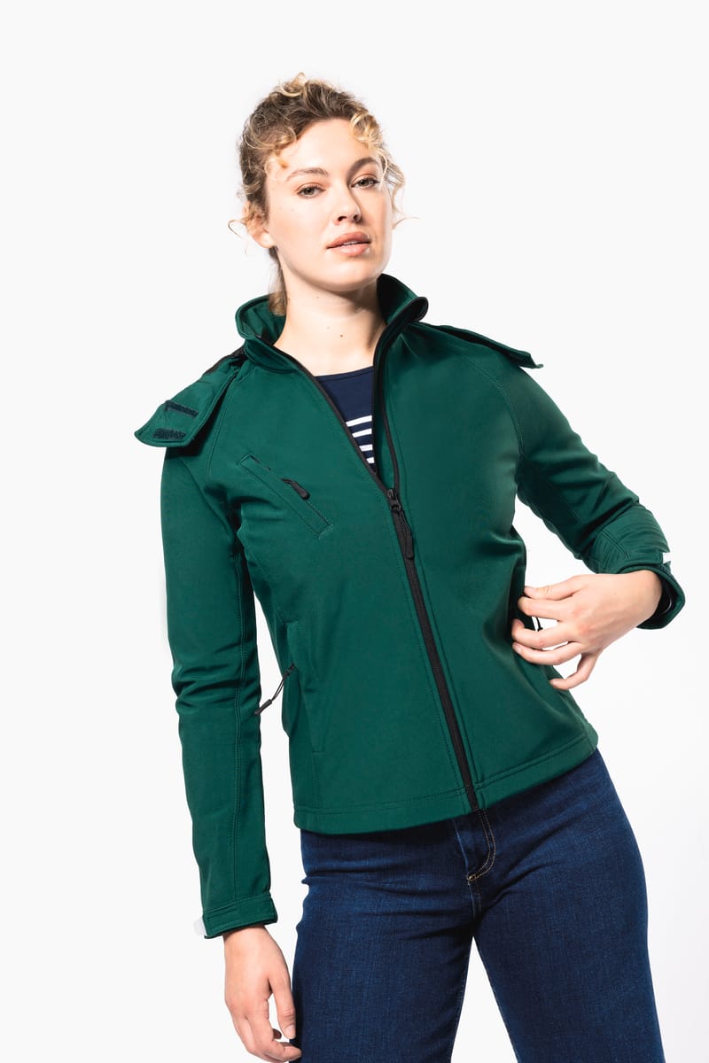 Kariban Veste Softshell à Capuche Amovible Femme