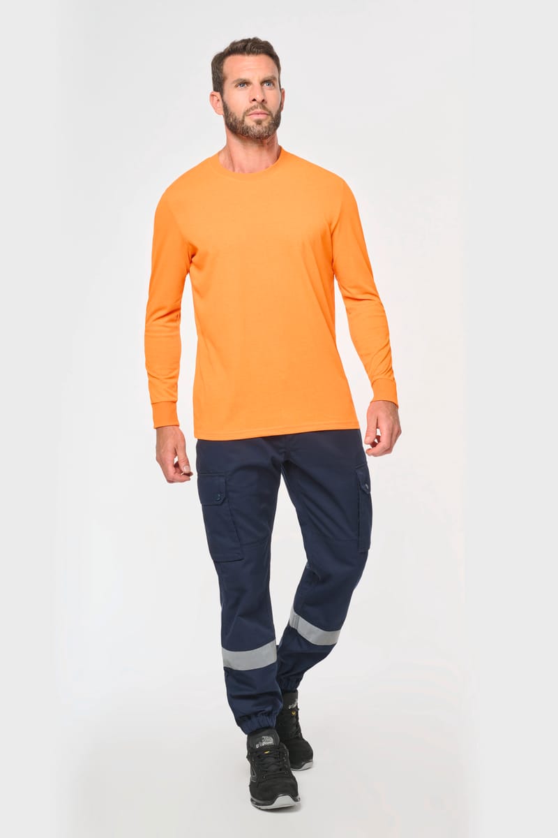 Kariban Pantalon Cargo Unisexe Avec Bas élastiqué Et Bande Réfléchissante