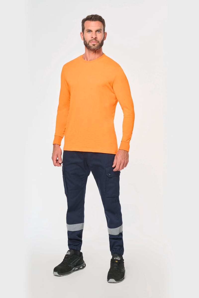 Kariban Pantalon Cargo Unisexe Avec Bas élastiqué Et Bande Réfléchissante