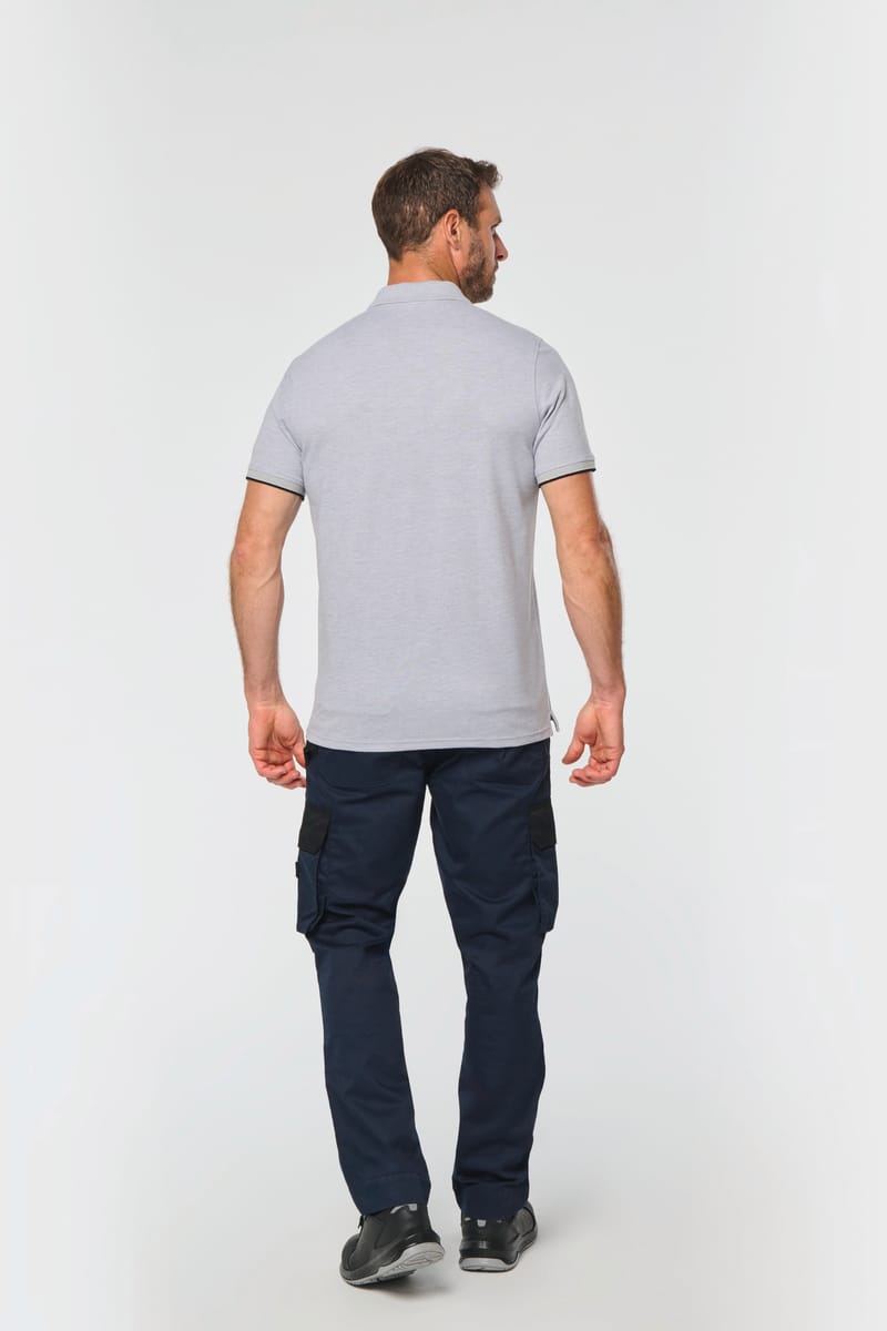 Kariban Polo Day To Day Contrasté Manches Courtes Homme