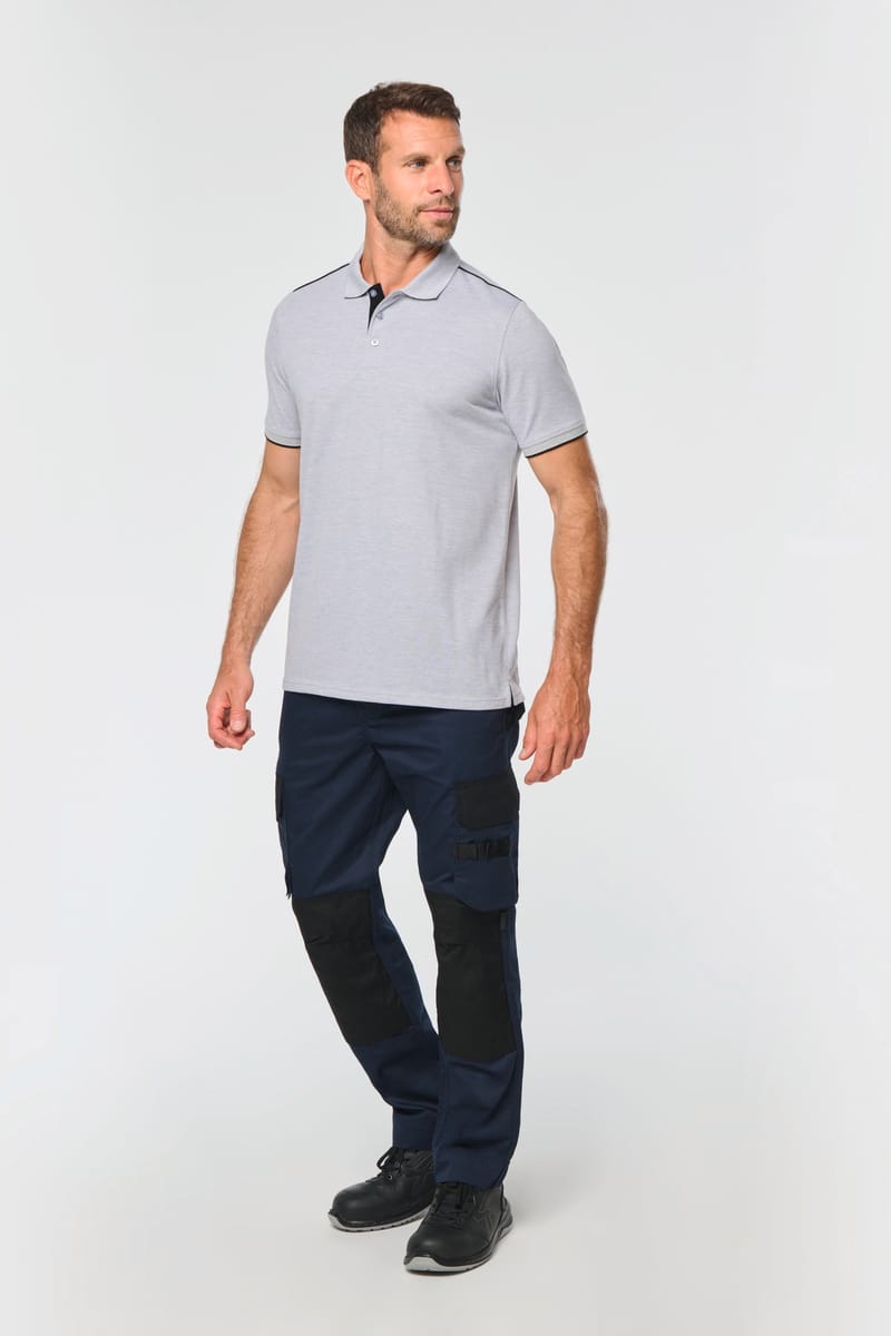 Kariban Polo Day To Day Contrasté Manches Courtes Homme