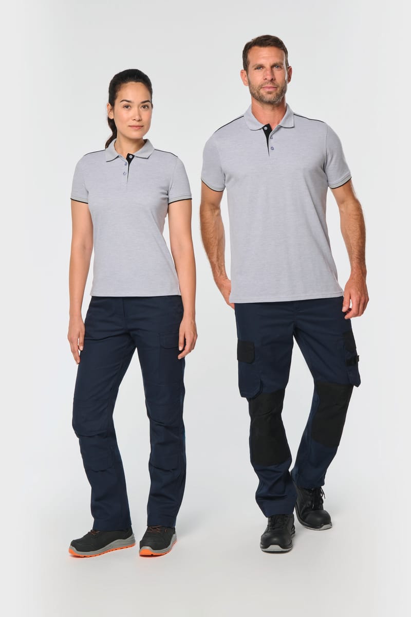Kariban Polo Day To Day Contrasté Manches Courtes Homme