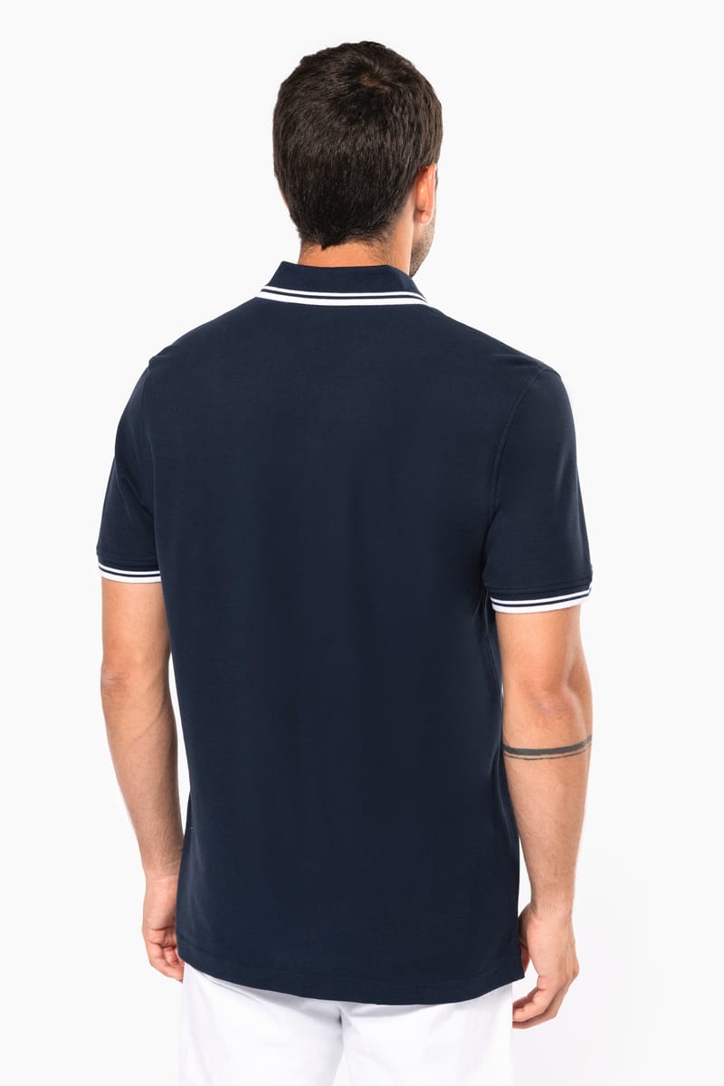 Kariban Polo Homme Manches Courtes à Liserés Contrastés