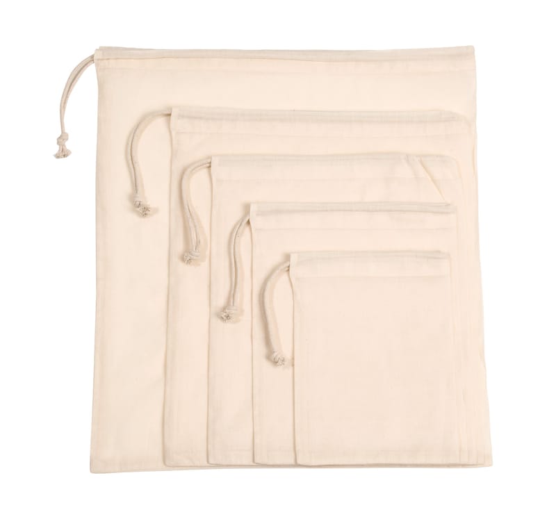 kariban Sac à cordon coulissant en coton biologique