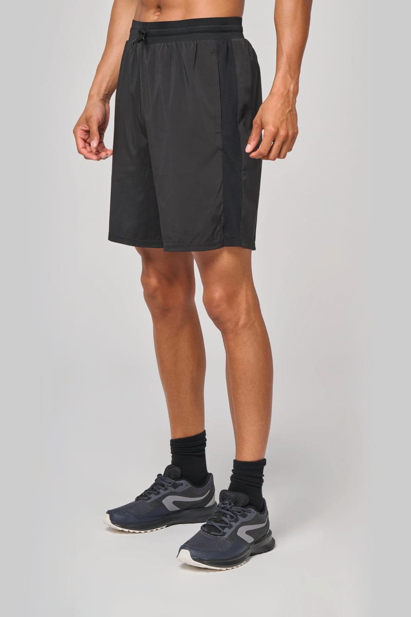 kariban Short écoresponsable 2 en 1 avec sous short intégré homme