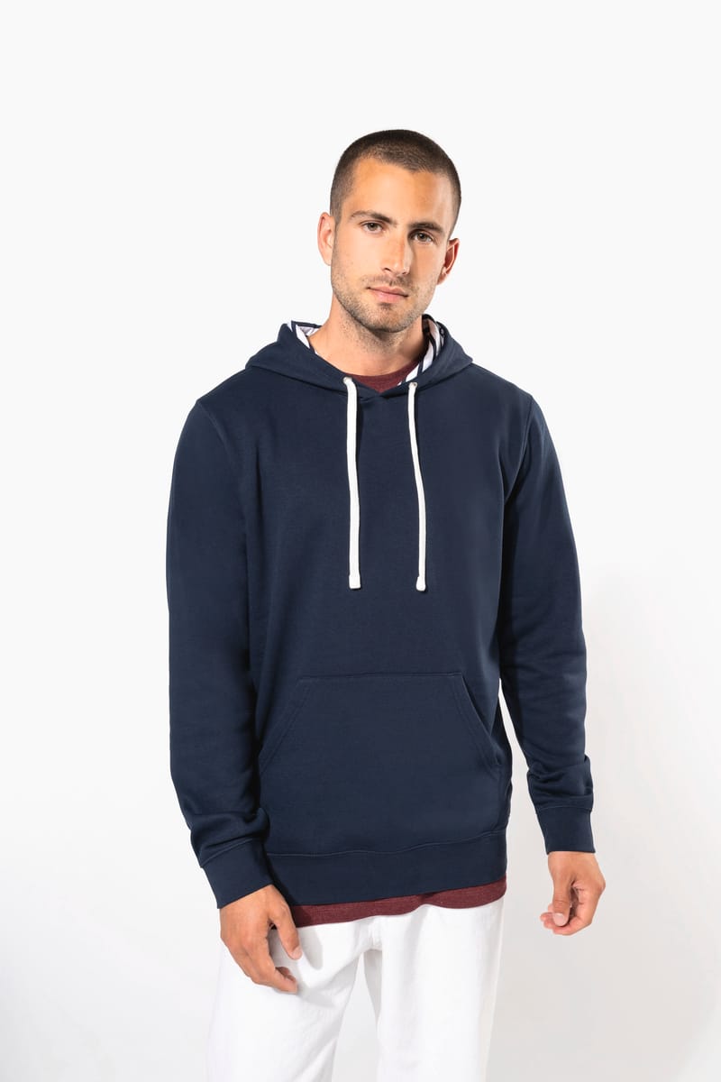 Kariban Sweat-shirt à Capuche Contrastée à Motifs Unisexe