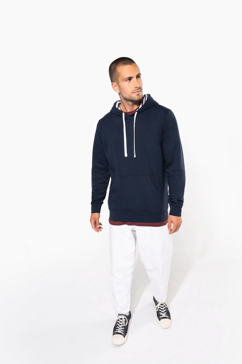 Kariban Sweat-shirt à Capuche Contrastée à Motifs Unisexe