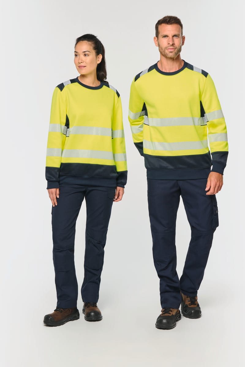 kariban Sweat-shirt de sécurité recyclé col rond unisexe