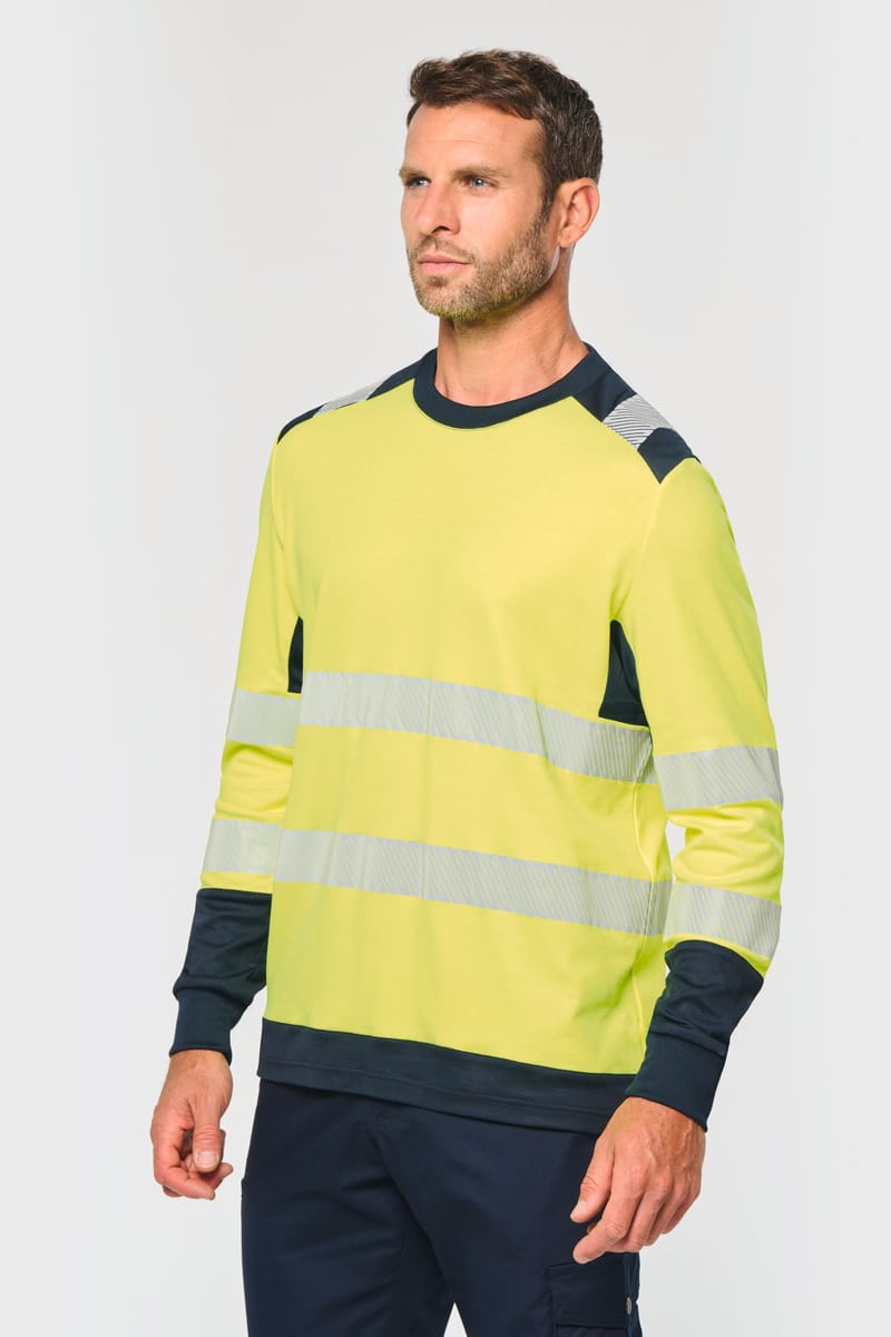 kariban T-shirt De Sécurité Recyclé Col Rond Manches Longues Unisexe