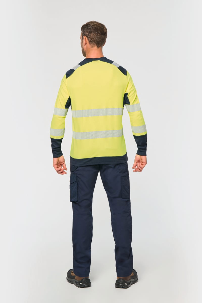 kariban T-shirt De Sécurité Recyclé Col Rond Manches Longues Unisexe