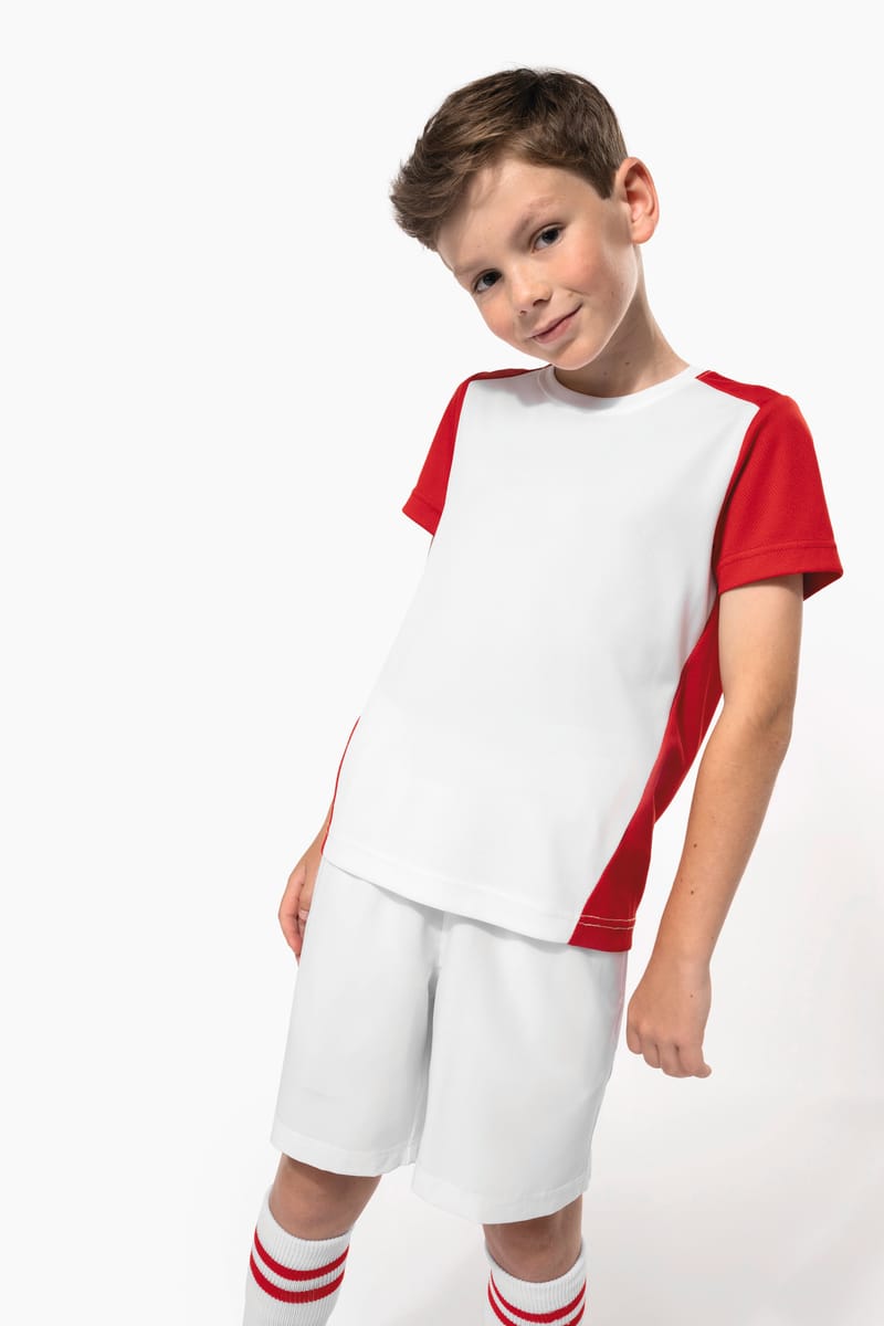 kariban T-shirt de sport écoresponsable bicolore enfant