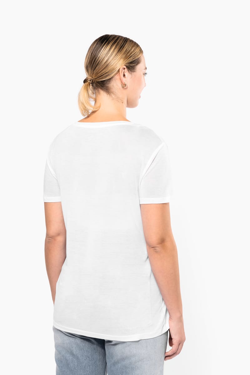 Kariban T-shirt Lyocell TENCEL™ Col V Manches Courtes Femme